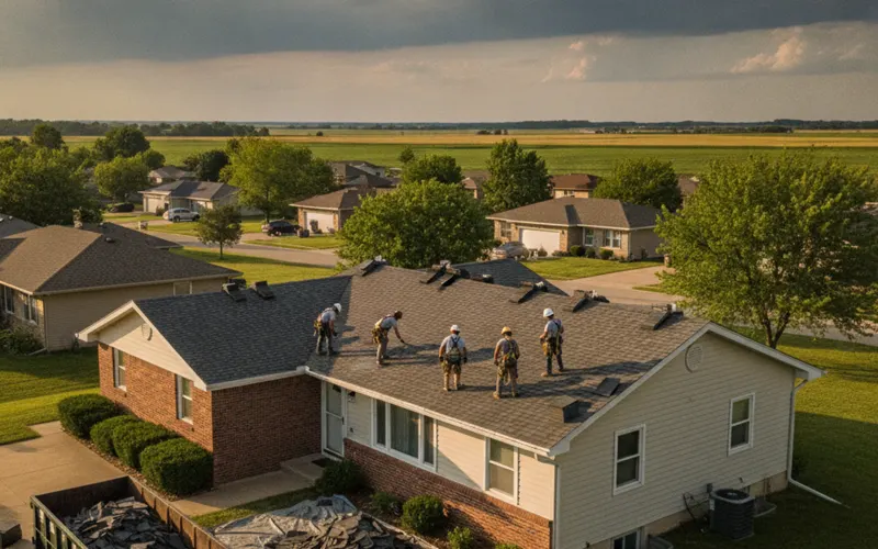 Wichita Roofing at work