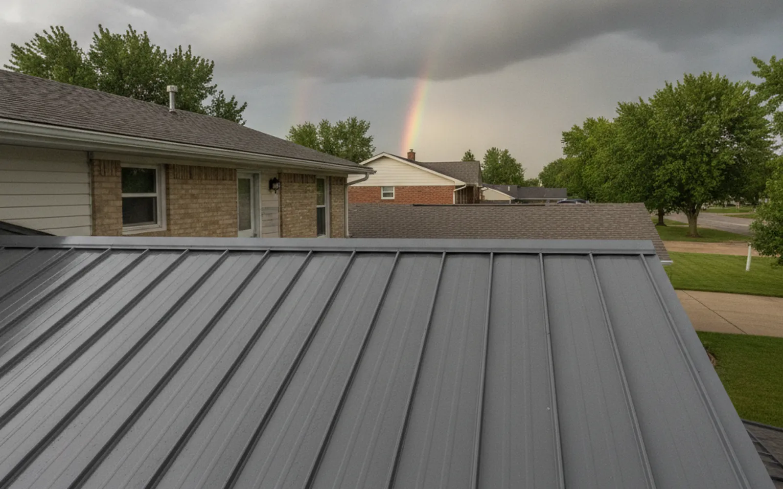 Metal roofing on a Kansas home